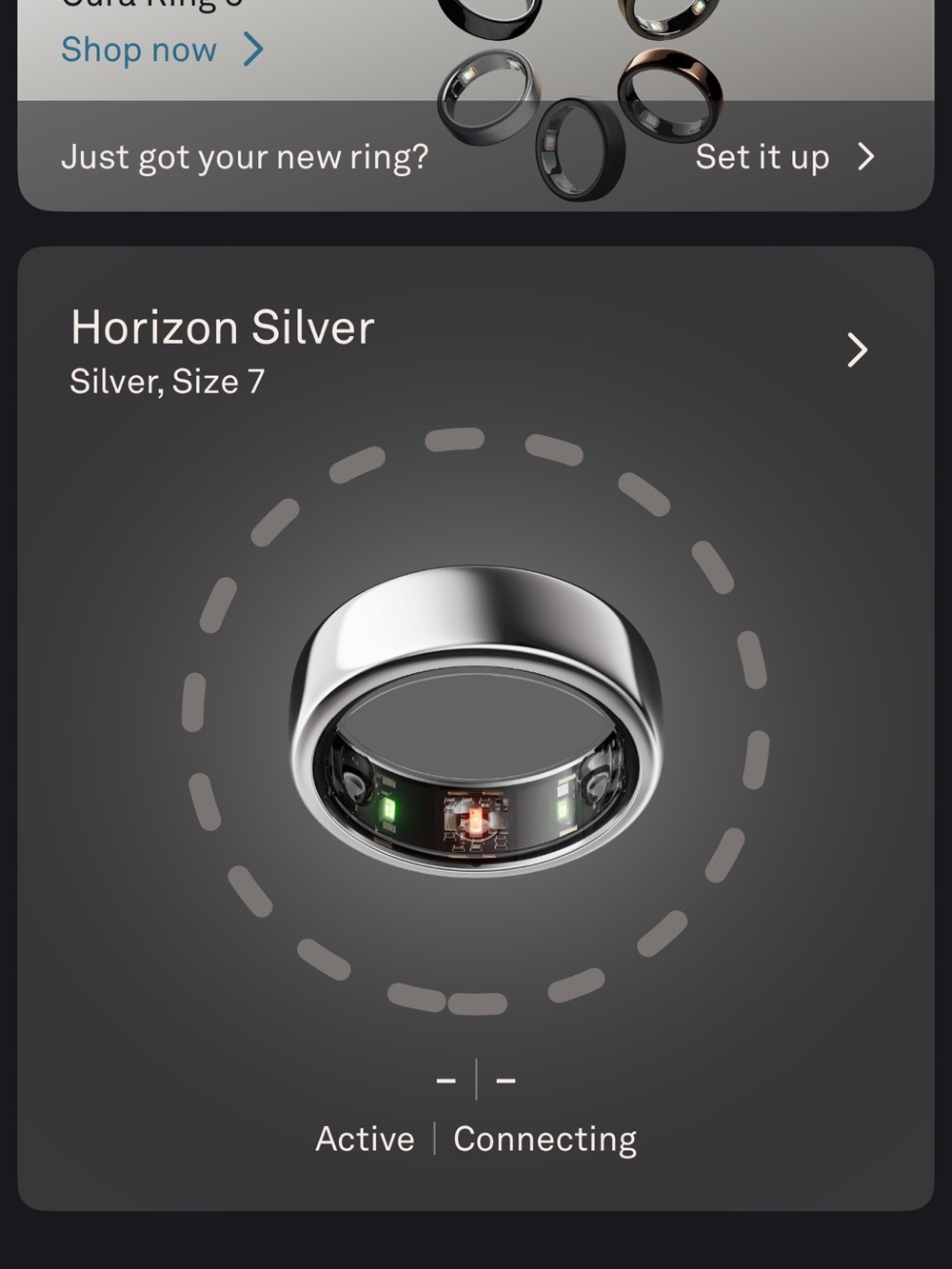 Oura Horizon Silver Smart Ring (Silver)